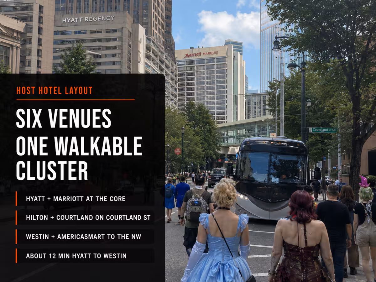 The Six Dragon Con Convention Hotels: Addresses and What's Inside Each — Party Bus in Atlanta