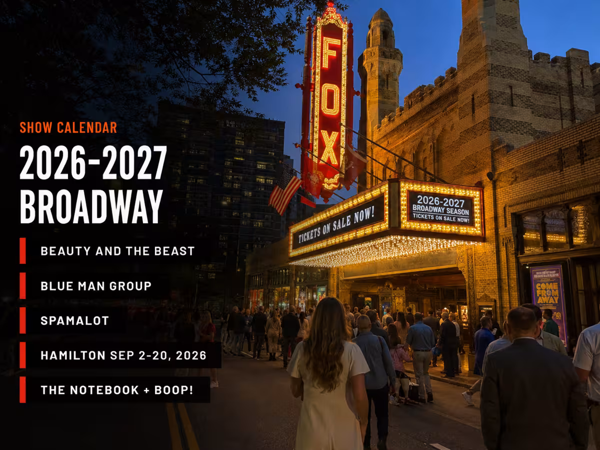 The 2026–2027 Broadway Season at the Fox: What's on the Calendar — Party Bus in Atlanta