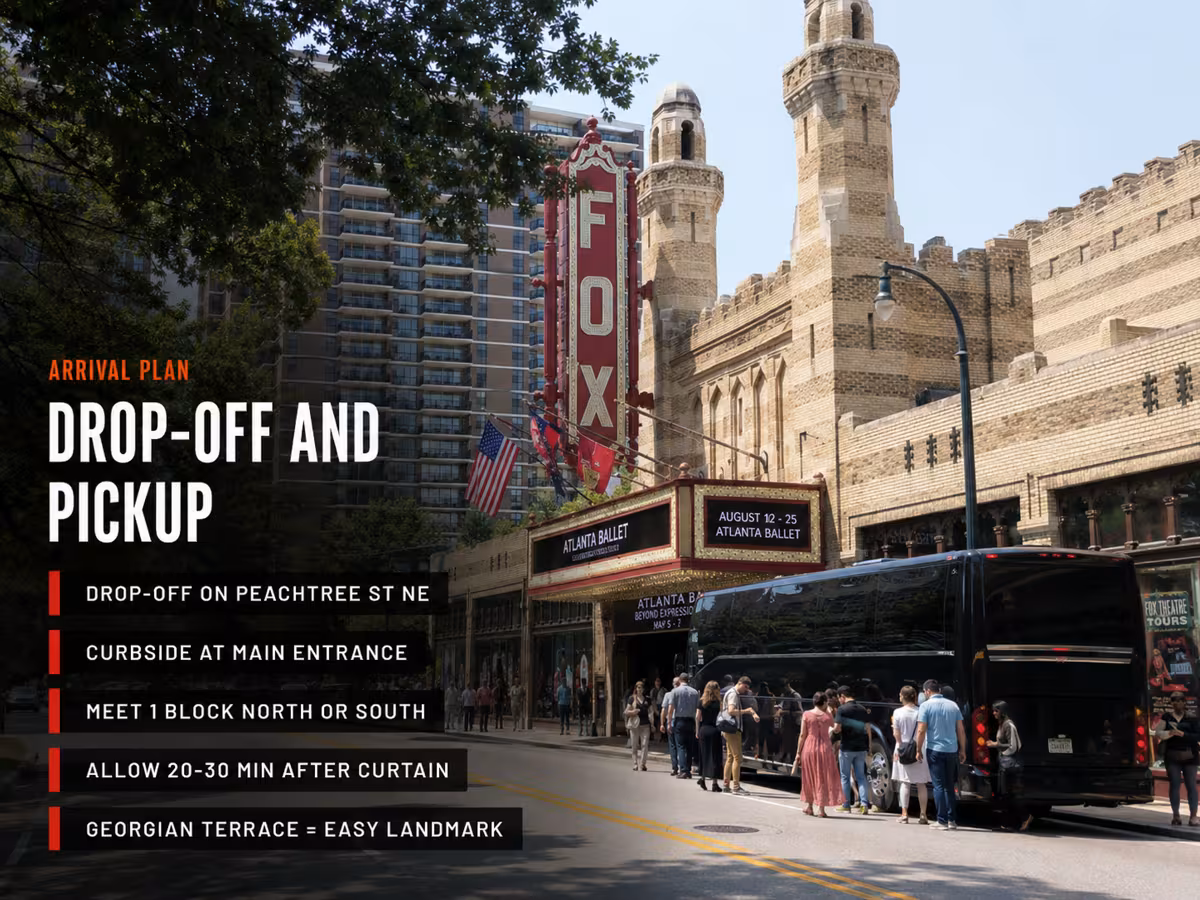 Where Does a Bus Drop Off and Pick Up at the Fox Theatre? — Party Bus in Atlanta