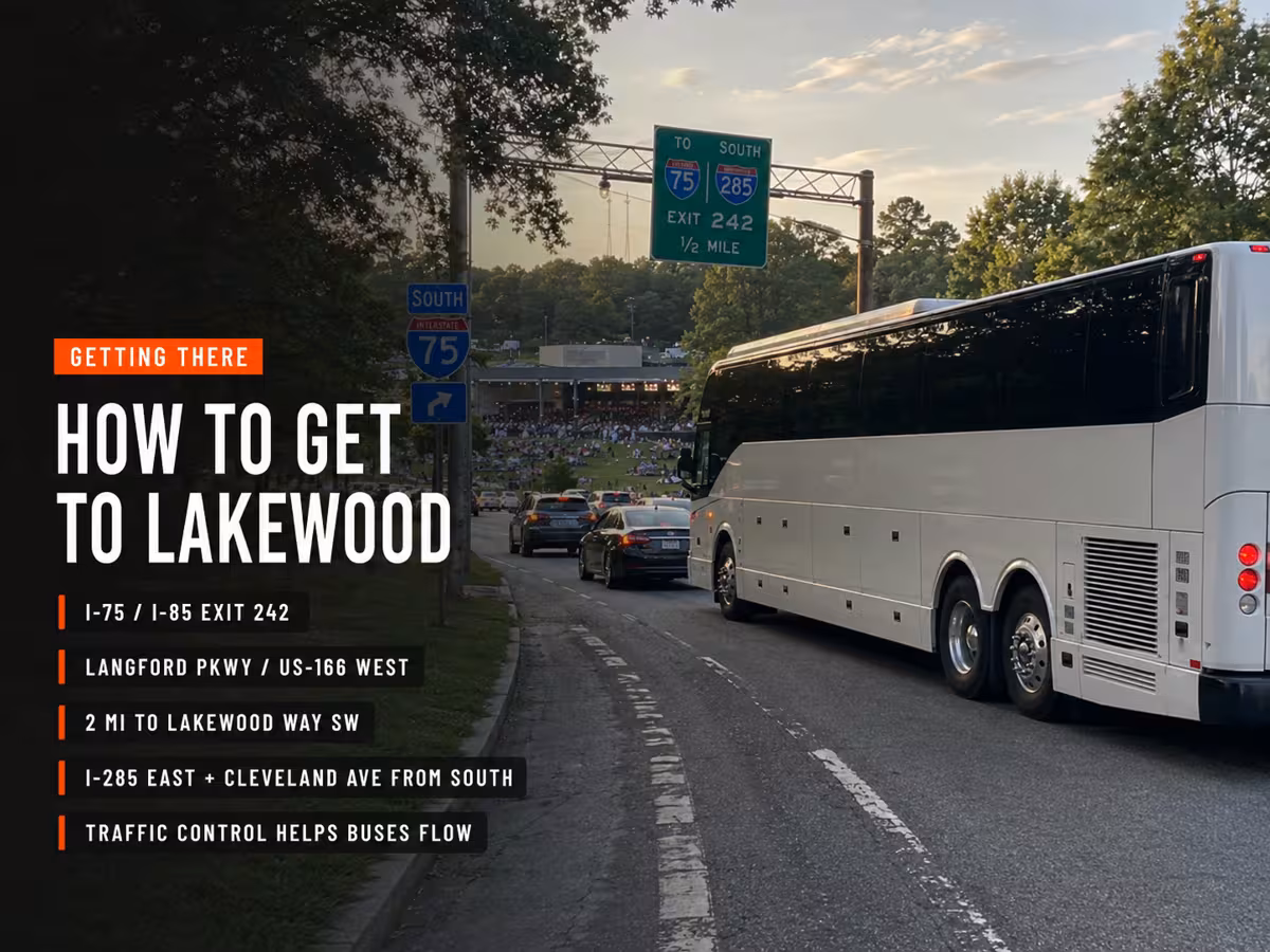 How to Get to Lakewood Amphitheatre by Charter Bus or Party Bus — Party Bus in Atlanta
