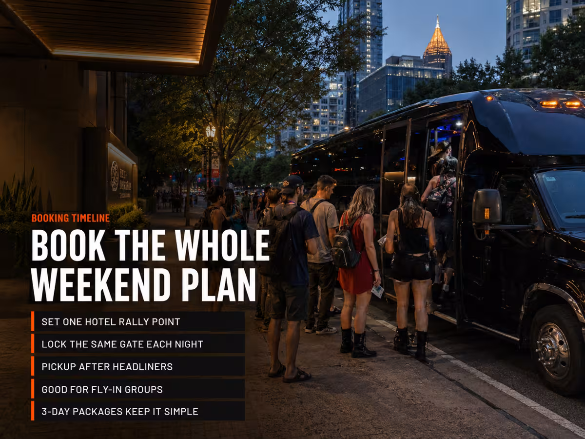 How to Book a Party Bus to Shaky Knees: Timeline and Practical Steps — Party Bus in Atlanta