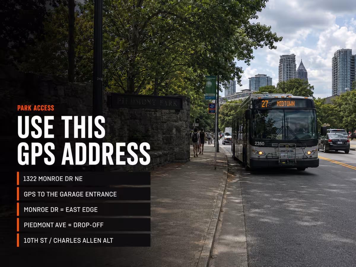 Where Piedmont Park Actually Is — And Why the GPS Address Matters for Your Bus — Party Bus in Atlanta
