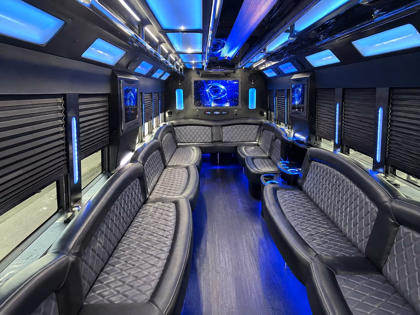Atlanta Private Event Transportation party bus exterior