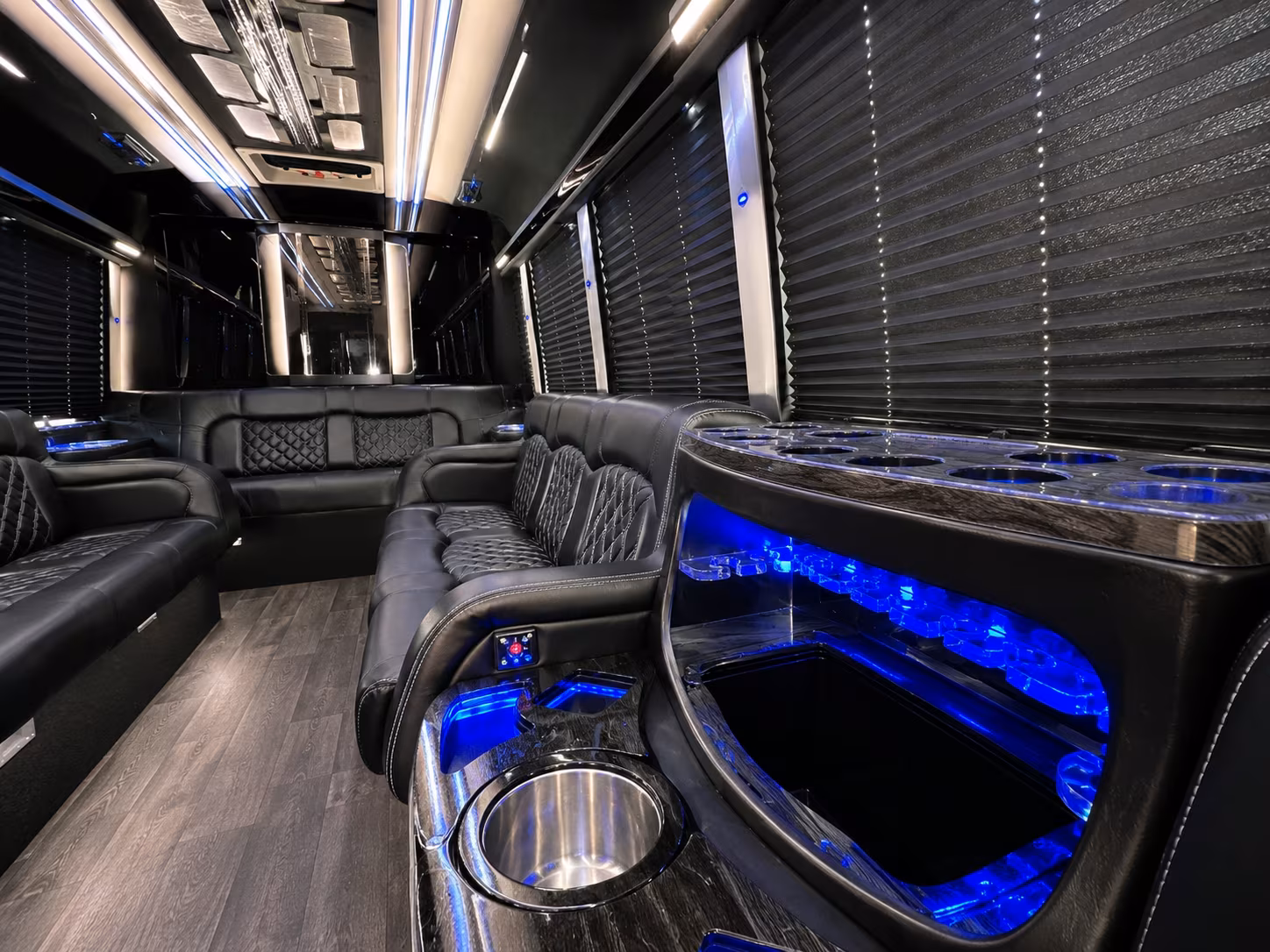 Atlanta Prom & Homecoming Transportation party bus interior