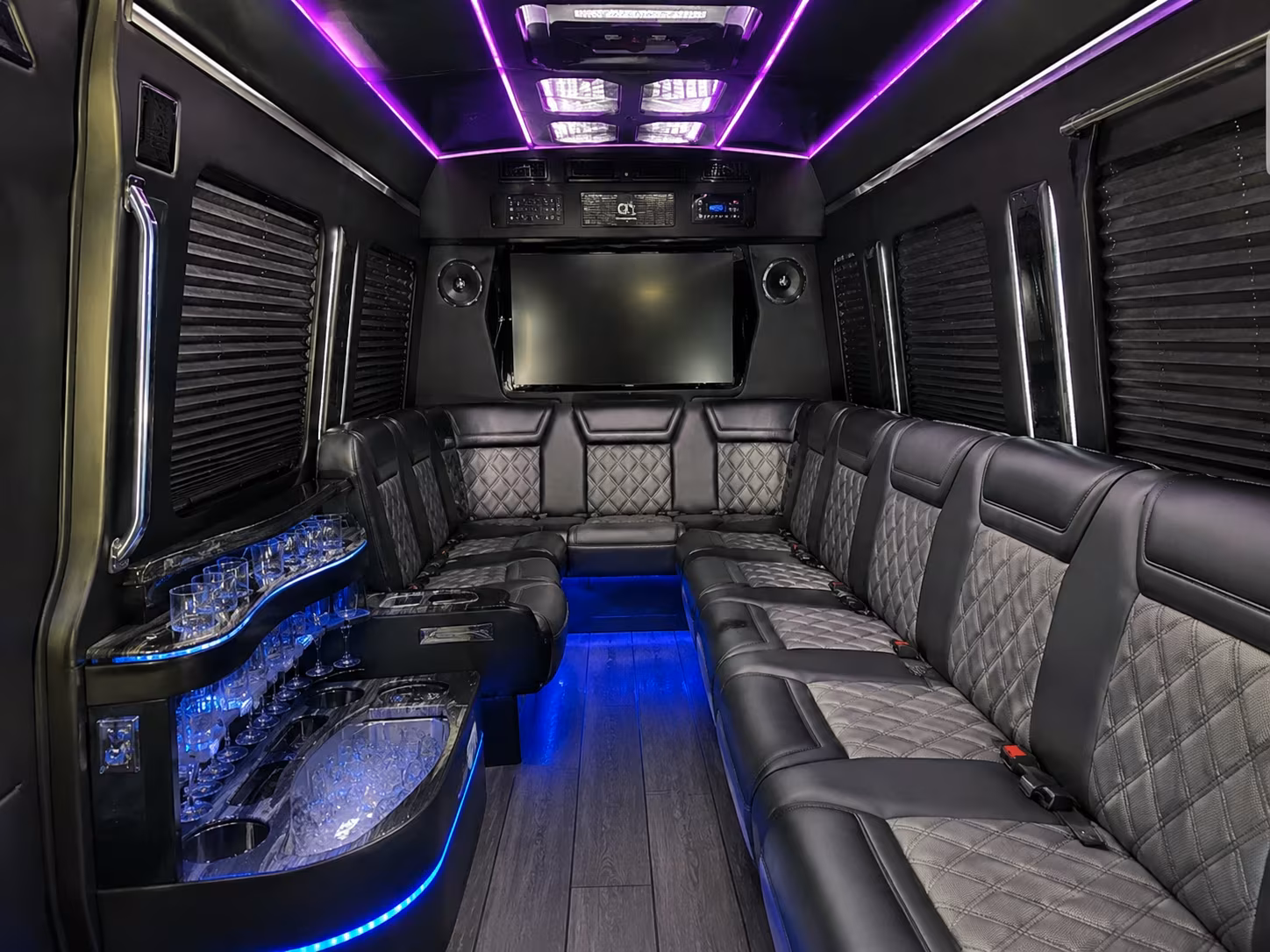 Atlanta School Event Transportation party bus exterior