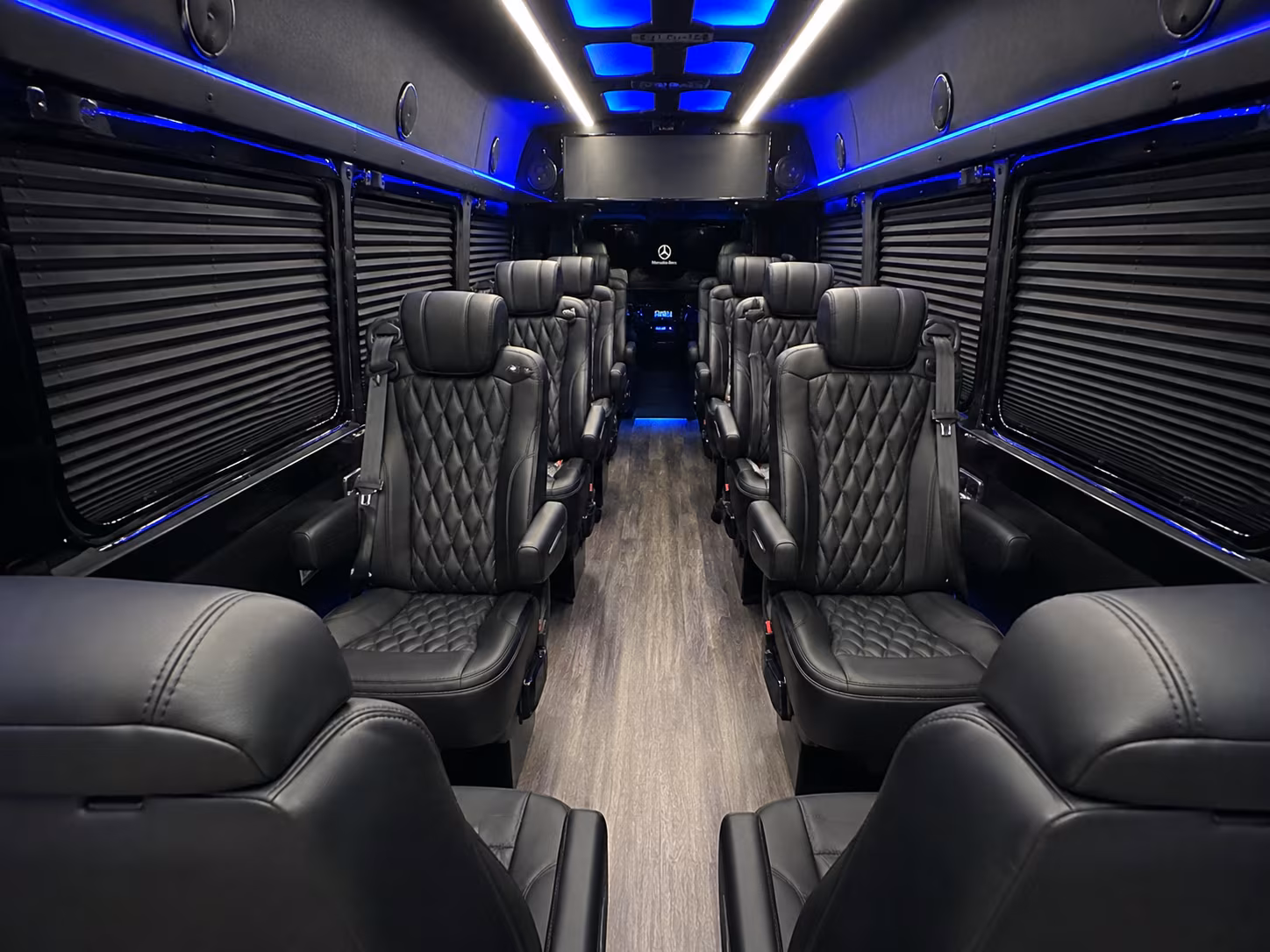 Atlanta School Event Transportation party bus interior