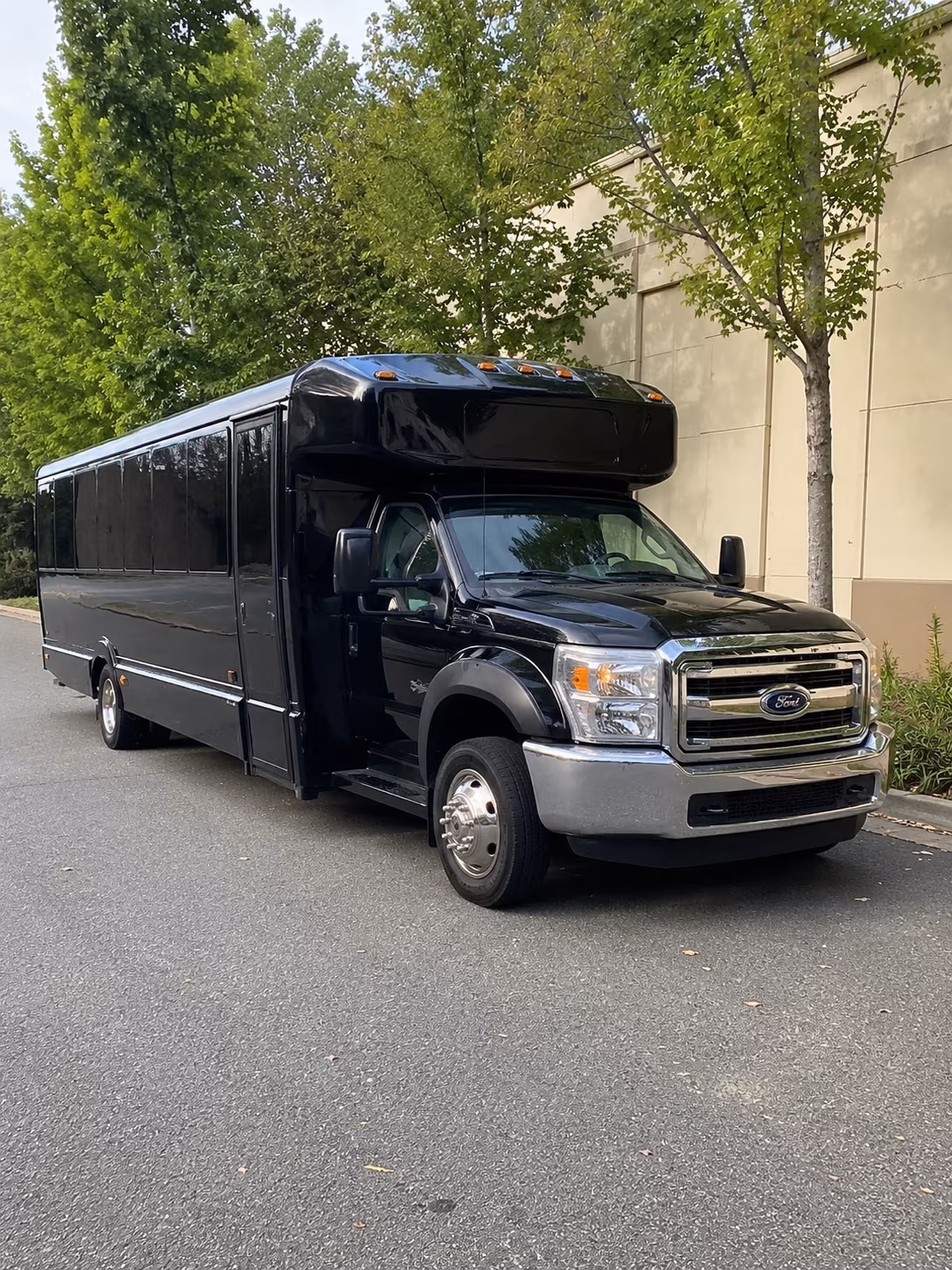Atlanta Sporting Event Transportation party bus exterior