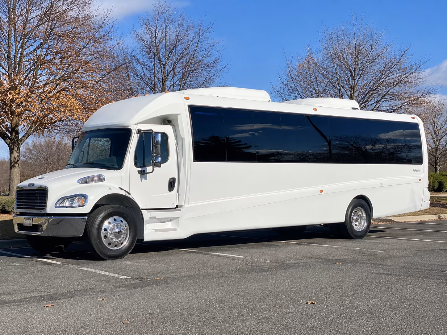 Atlanta Sporting Event Transportation party bus exterior