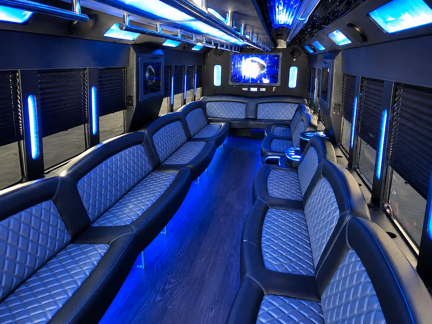 Atlanta Wedding Transportation party bus exterior
