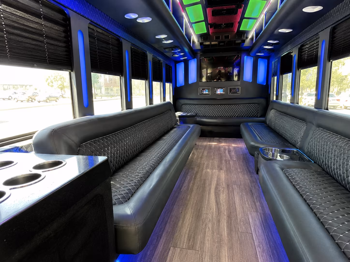 Atlanta Wedding Transportation party bus exterior