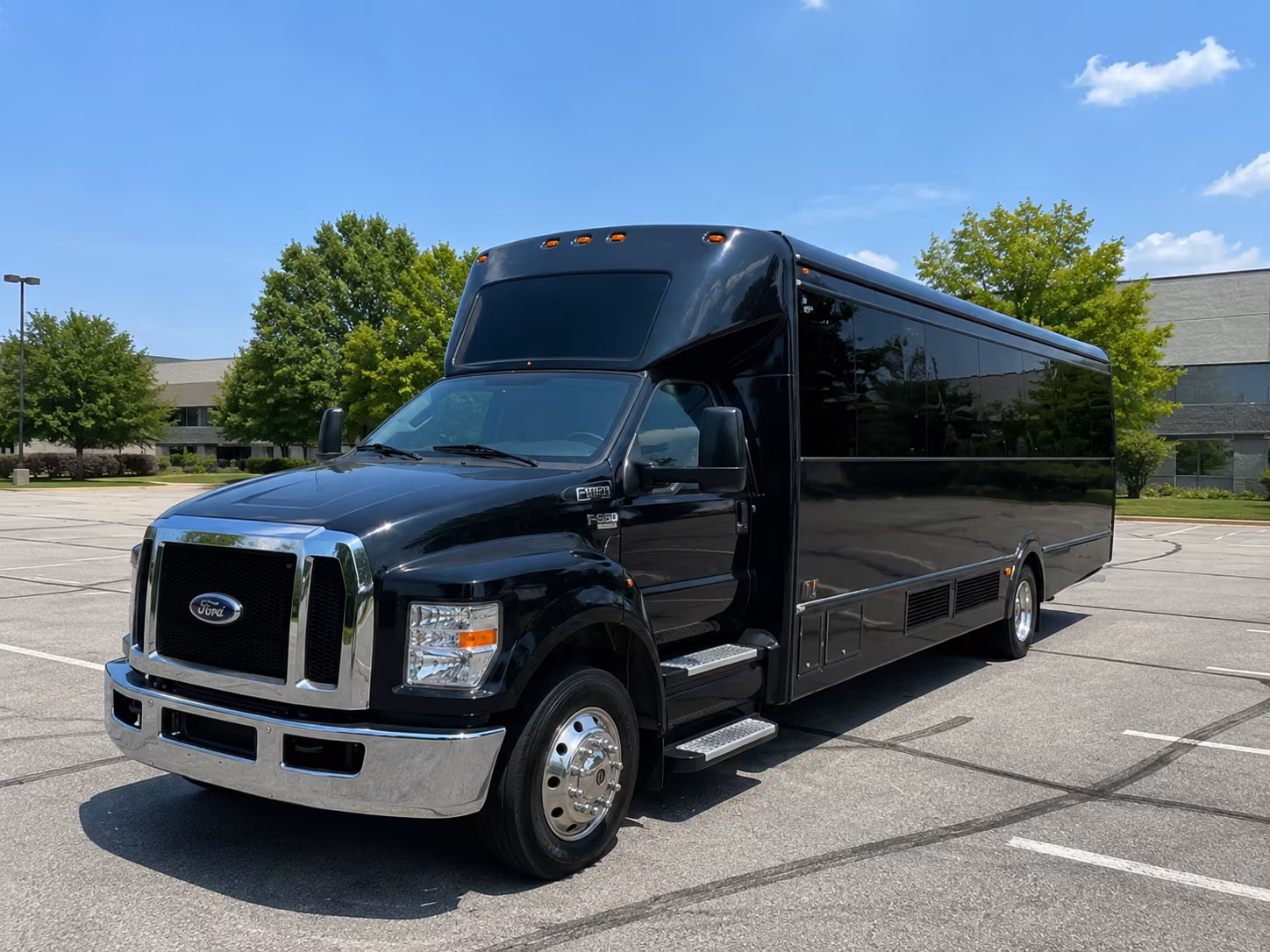 Atlanta Wedding Transportation party bus exterior