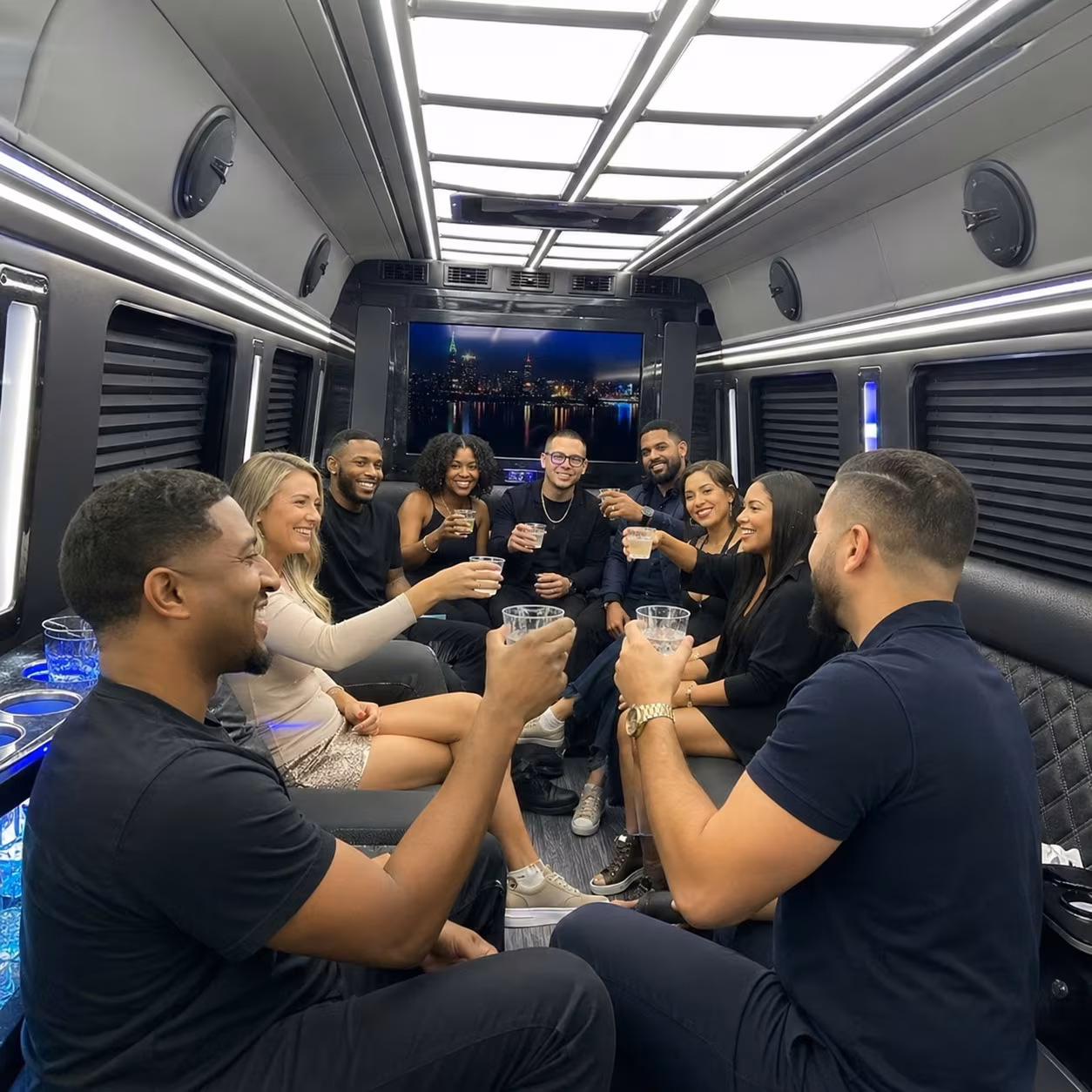 14 Passenger Sprinter Limo Interior