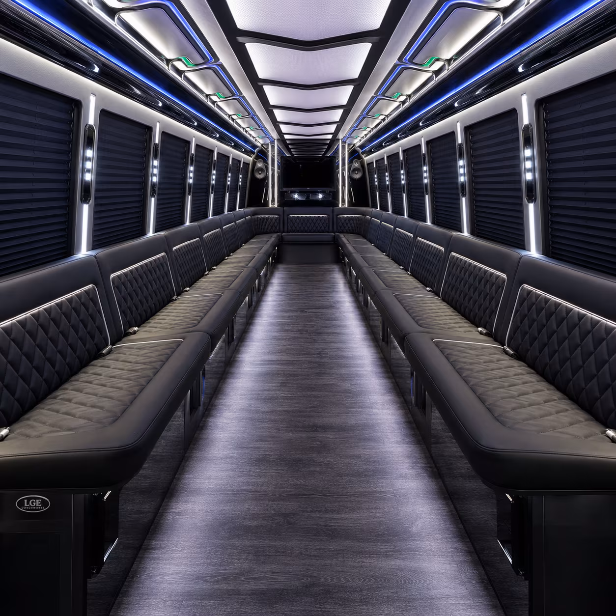 30 Passenger Party Bus Interior