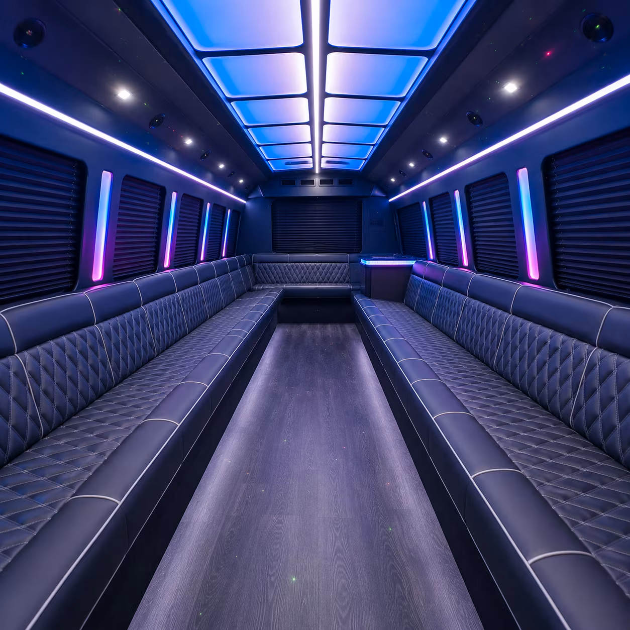 28 Passenger Party Bus Inside