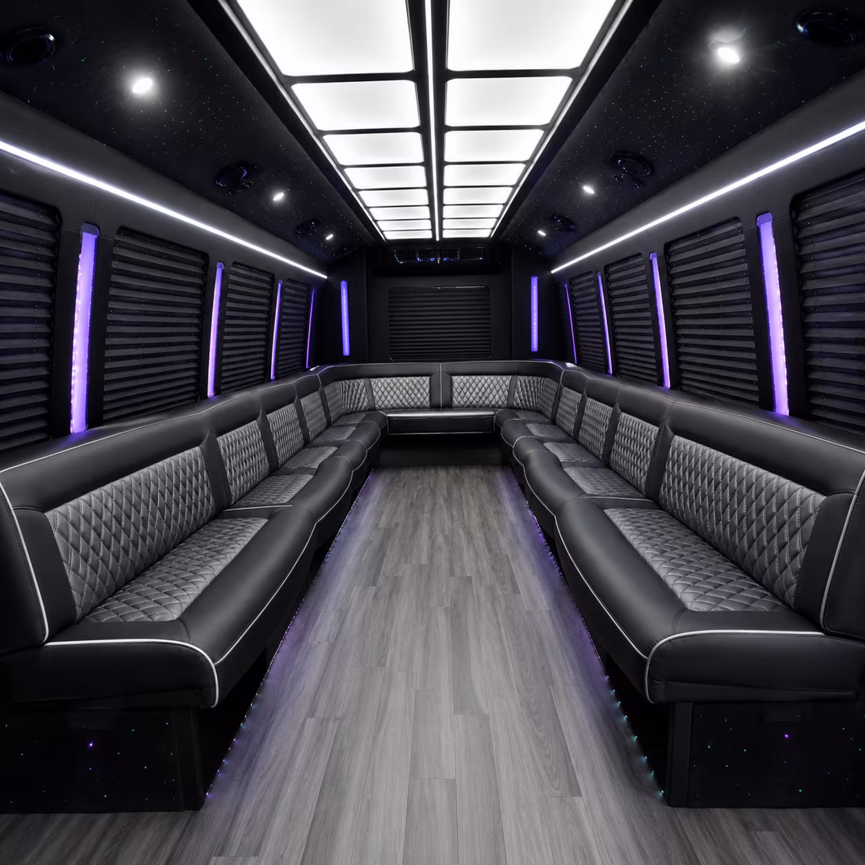 25 Passenger Party Bus Inside