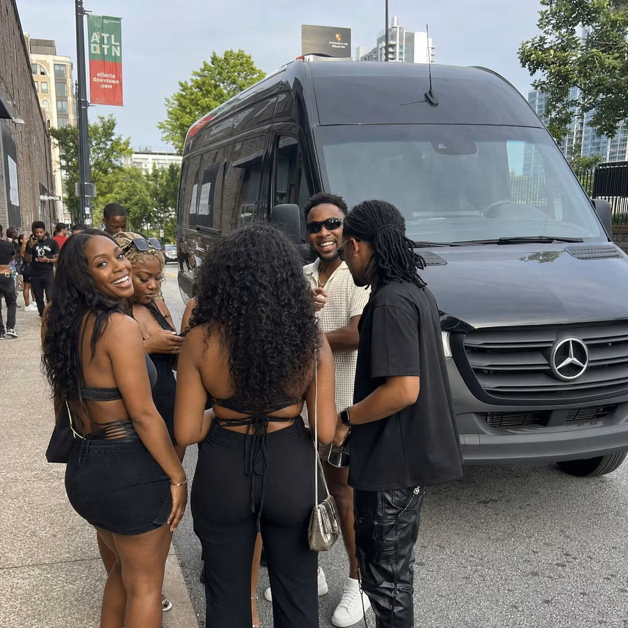 Post concert sprinter pickup for a metro Atlanta concert party bus rental
