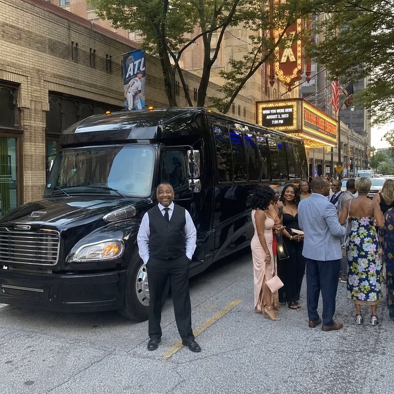 Private event transportation party bus interior LED lighting 4 for a metro Atlanta private event party bus rental