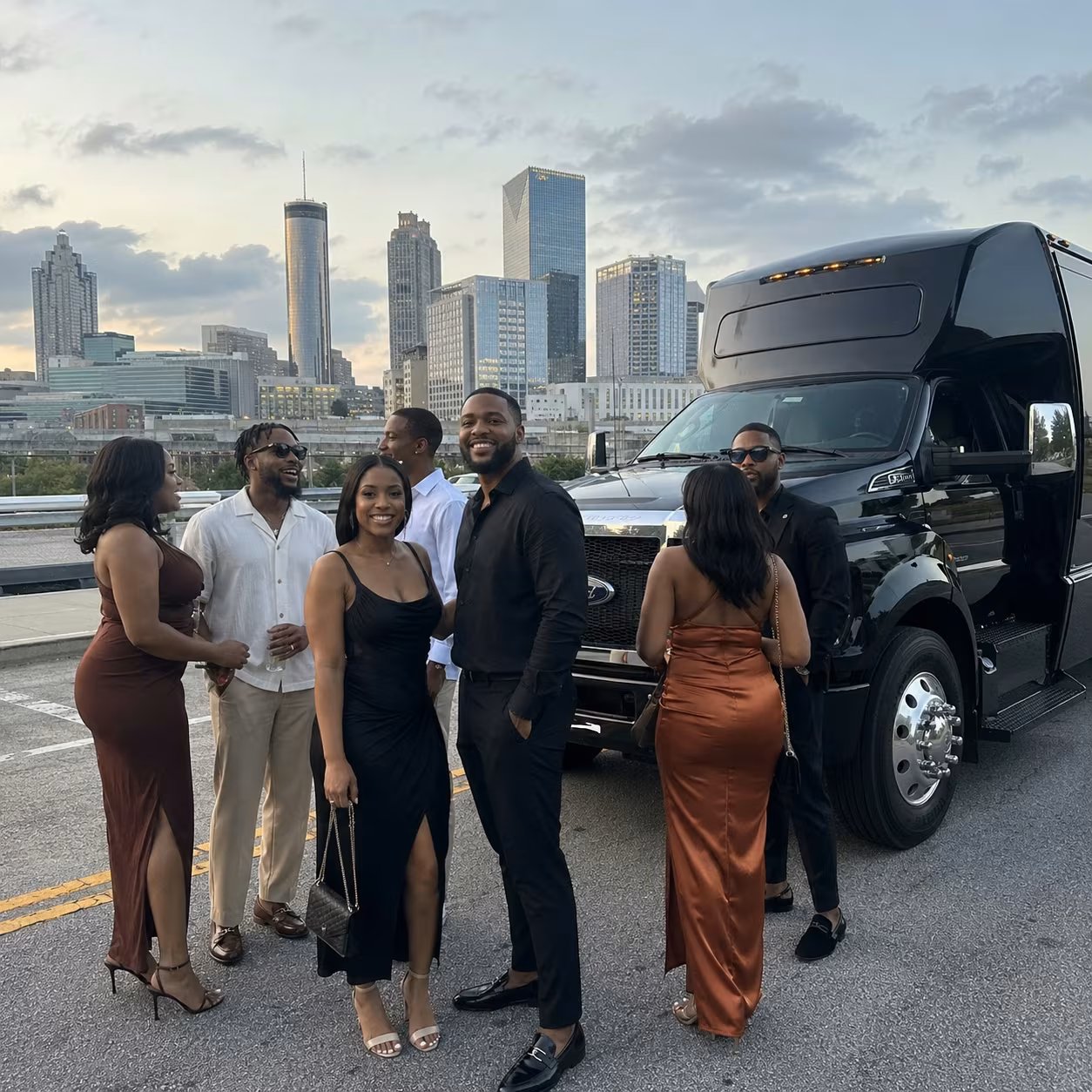 Private event transportation party bus interior LED lighting 5 for a metro Atlanta private event party bus rental